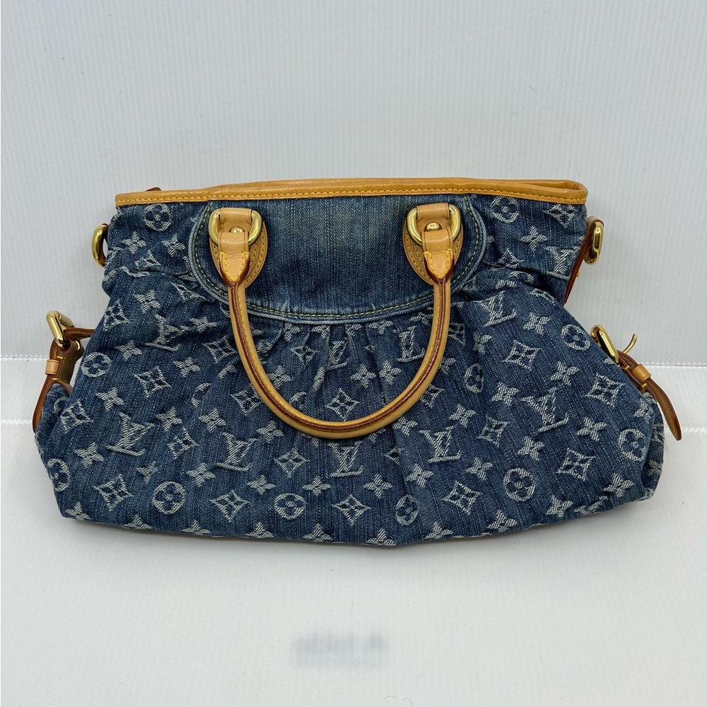 Louis Vuitton Monogram Denim Neo Cabby MM in Blue 2007